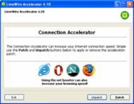 LimeWire Accelerator screenshot